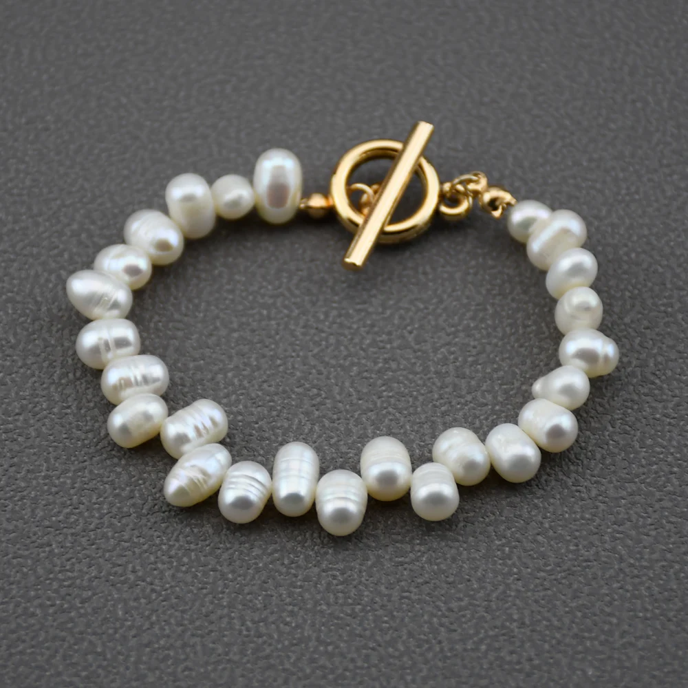 Изысканный и ценный браслет с натуральным жемчугом хорошего качества