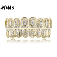 jinao 2021 new design hip hop grillz high quality iced out charm aaa cz men and woman grillz jewelry for gift