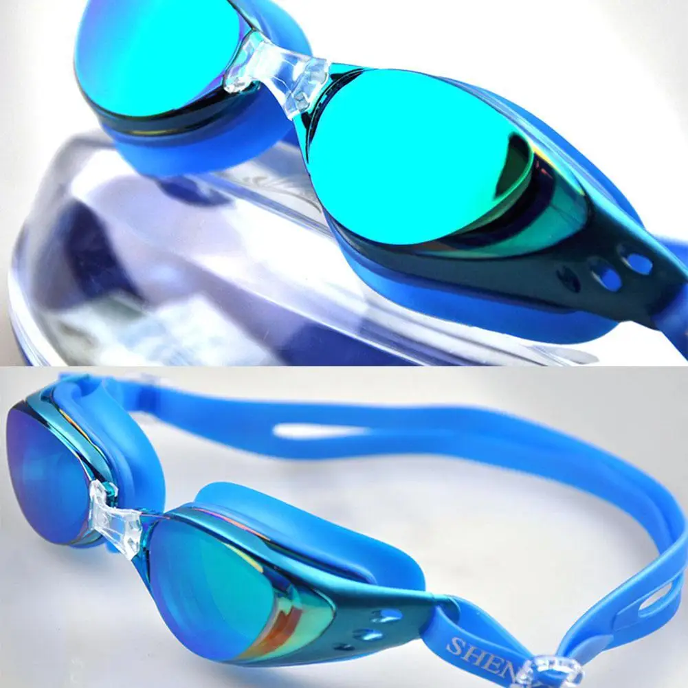 

Silicone Swimming Goggles Anti-fog Electroplating UV Swimming Glasses For Men Women Diving Water Sports Eyewear Accessories