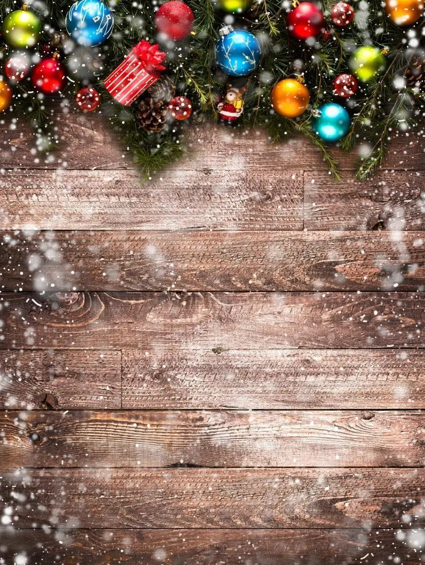 

Christmas Balls Gifts Photo Backdrop Computer Printed Background for Children Baby Family Party Photoshoot Photography Props