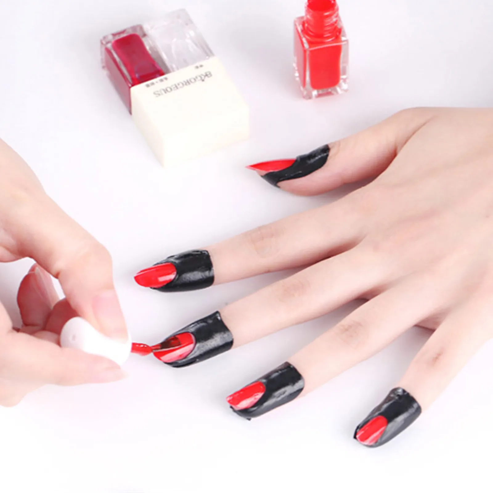 Nail Splatter Peeling Tape Creative U Shape Fingerprint Stickers наклейки на ногти pegatinas para uñas |