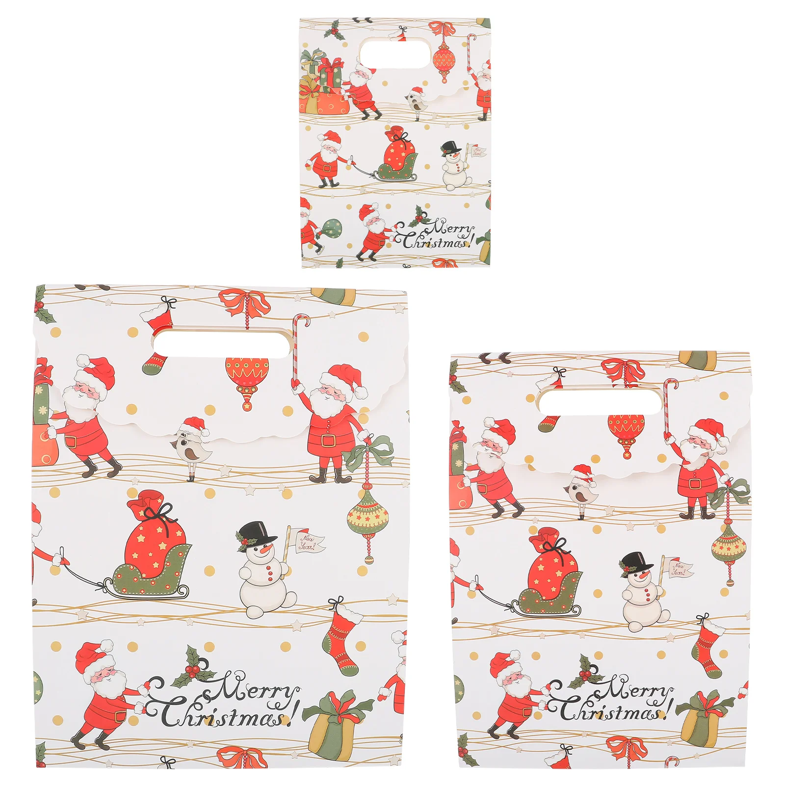 

18pcs Christmas Treat Bags Cardboard Gift Bags Christmas Party Gift Bags Packing Supplies