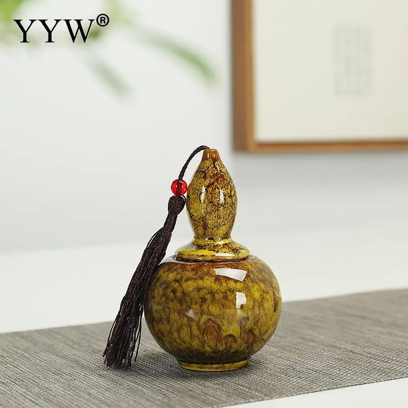 yellow Кухонная коробка для чая, банка для хранения, держатель для сладостей, конфет, банок, чайная посуда, чайные пакетики, жестяные контейнеры для хранения, керамическая коробка в форме тыквы - Цвет: yellow