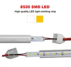 Ультраяркая Светодиодная лента samsung 8520 SMD 12 В, приглушаемая Светодиодная настольная лампа с жесткой световой полосой 12 мм, Жесткая светодиодная полоса 12 Вт0,5 м