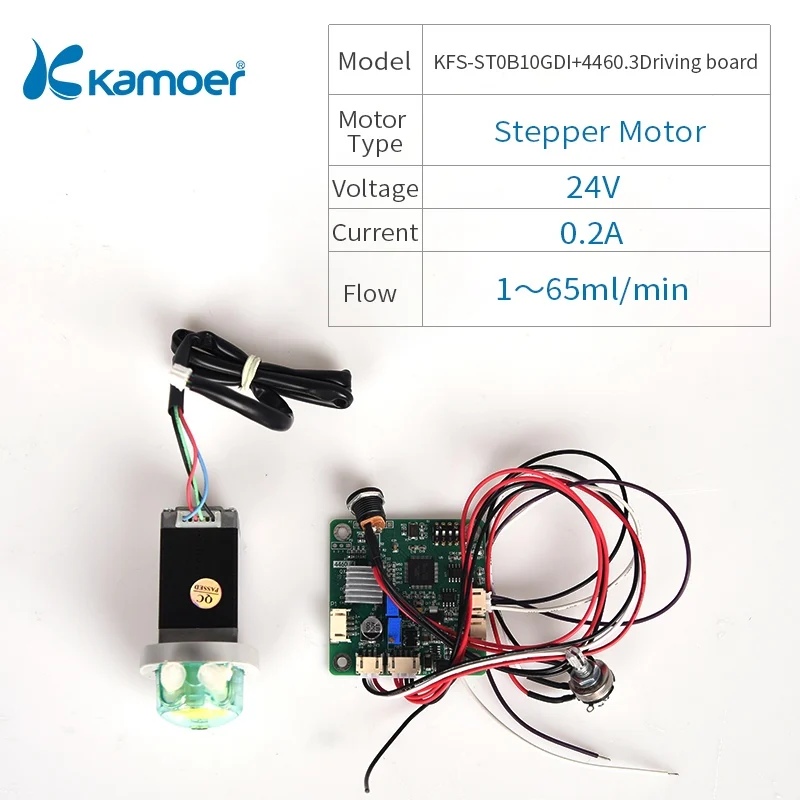 Kamoer KFS Микро перистальтический дозаторный насос 24V с шаговый двигатель для Горячая Электрический аквариум - Напряжение: KFS-ST0B10GDI-4460.3