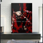 Настенный плакат на холсте с изображением человека и бензопилы, аниме Denji, Современный домашний декор, модульные картины без рамки для гостиной
