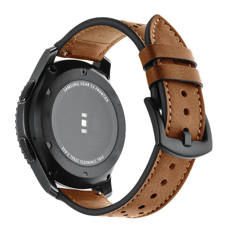 Ремешок для часов Samsung Gear S3 S2 кожаный ремешок Galaxy 42 мм 46 20 22 | Наручные часы