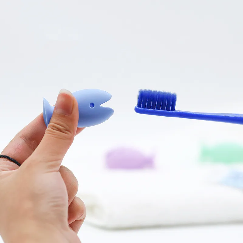 

1Pc Toothbrush Head Protect Cover Little Fish Modelling Travel Hiking Camping Portable Tooth Brush Holder Bath Supplies