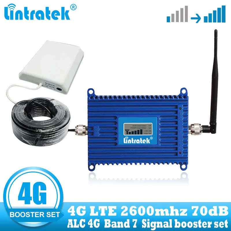 Усилитель сигнала Lintratek 4G LTE 2600 МГц ALC мобильный телефон 70 дБ Интернет сотовый