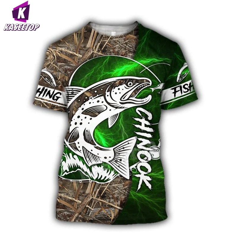 

Футболка мужская с 3D-принтом рыбалки, Модный повседневный тренировочный костюм с принтом рыбы, лето