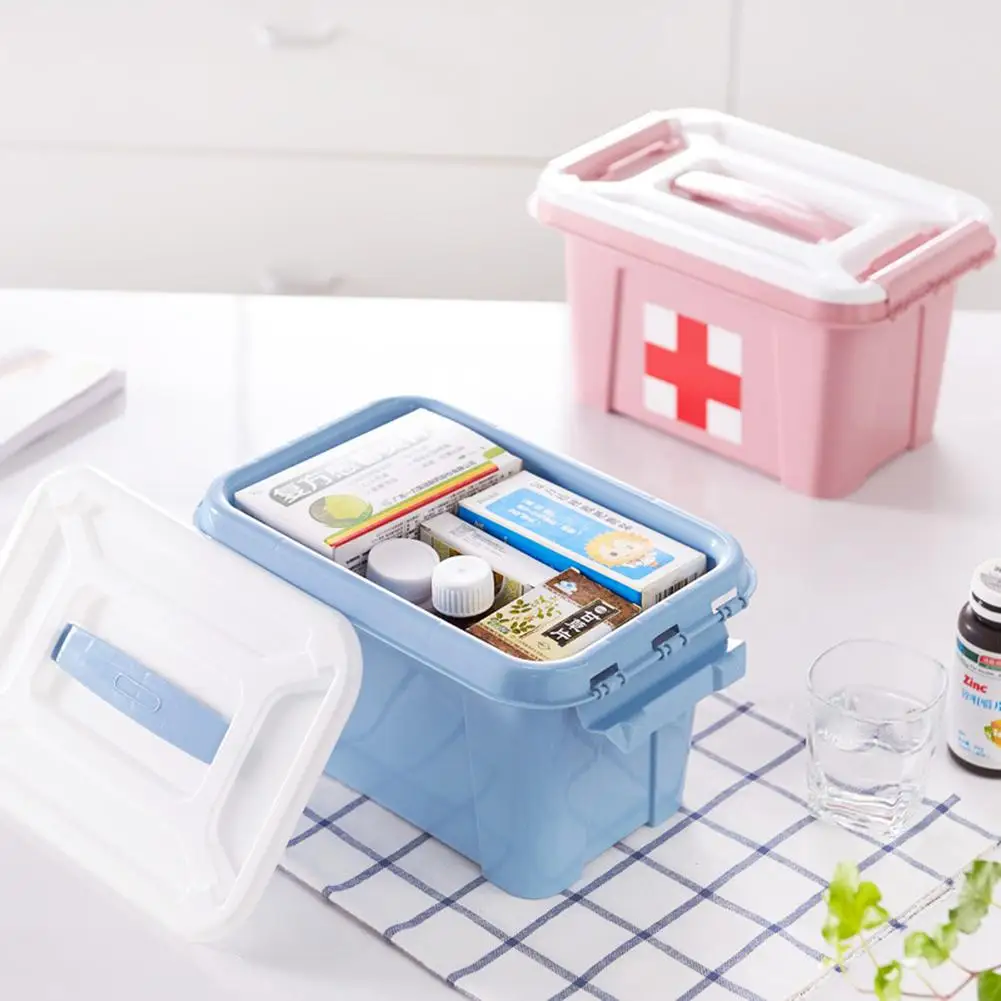 

Portable Plastic Home Medicine Case Health Care Pills First Aid Kit Storage Box