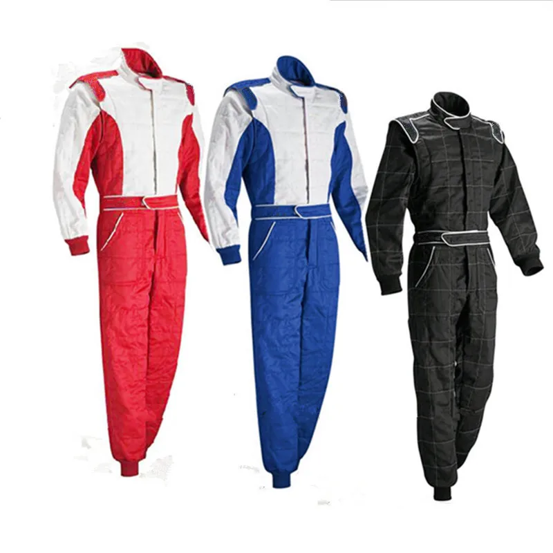 Двухслойный стеганый атласный комбинезон для мотогонок клубный каратинга