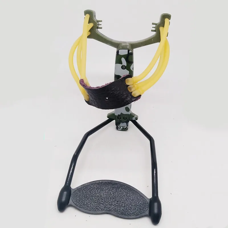 

New Product With Wrist Outdoor Shooting Alloy Slingshot Powerful Shooting Hunting Game With Rubber Band