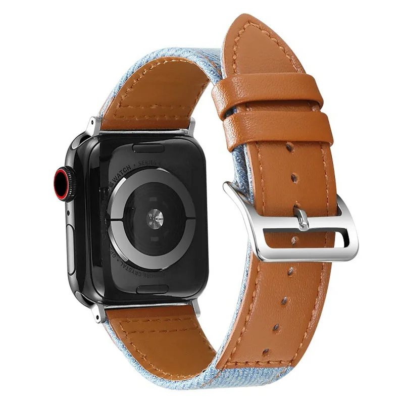 Тканевый нейлоновый ремешок для часов Apple Watch 38 мм 40 42 44 браслет из натуральной