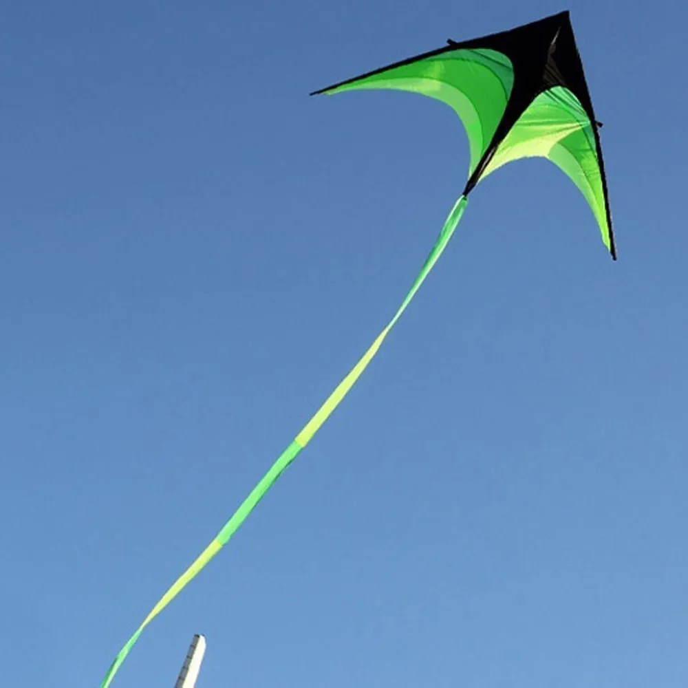1.6m Color Matching Big Triangle Kite For Children Smple And Easy To Fly Long Tail Outdoor Fun Sports KITE TOY GIFT - купить по