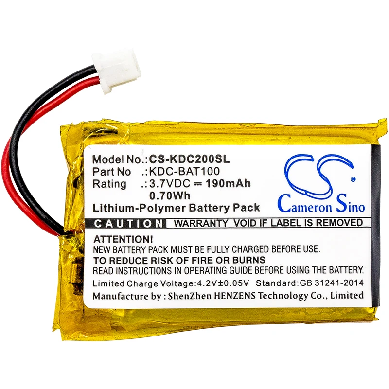 

Cameron Sino Battery for KOAMTAC KDC-100 KDC-200 02-980-8680,KDC-BAT100 BarCode, Scanner Battery