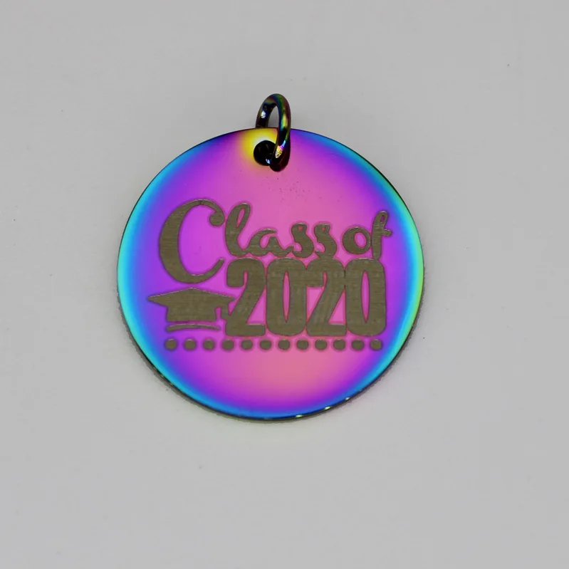 Подарок на выпускной класс 2020 подвеска из нержавеющей стали с зеркальной