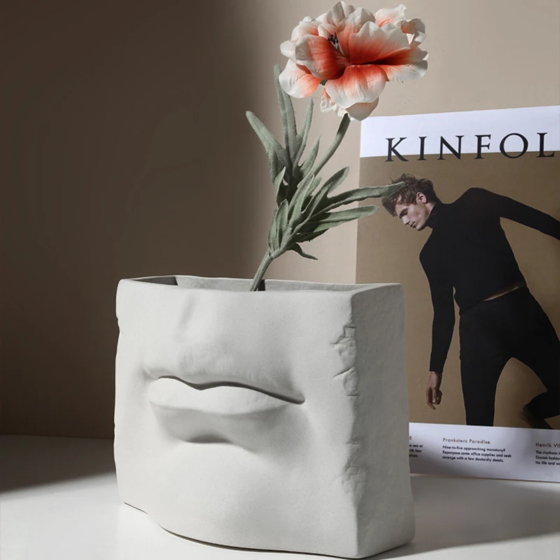 Керамическая Цветочная ваза в скандинавском стиле минималистичное украшение