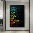 Декор для офиса, настенный художественный Мотивирующий фразы, постер, Вдохновляющие Слова, настенное искусство без боли, без усиления, Картина на холсте, принты без рамки