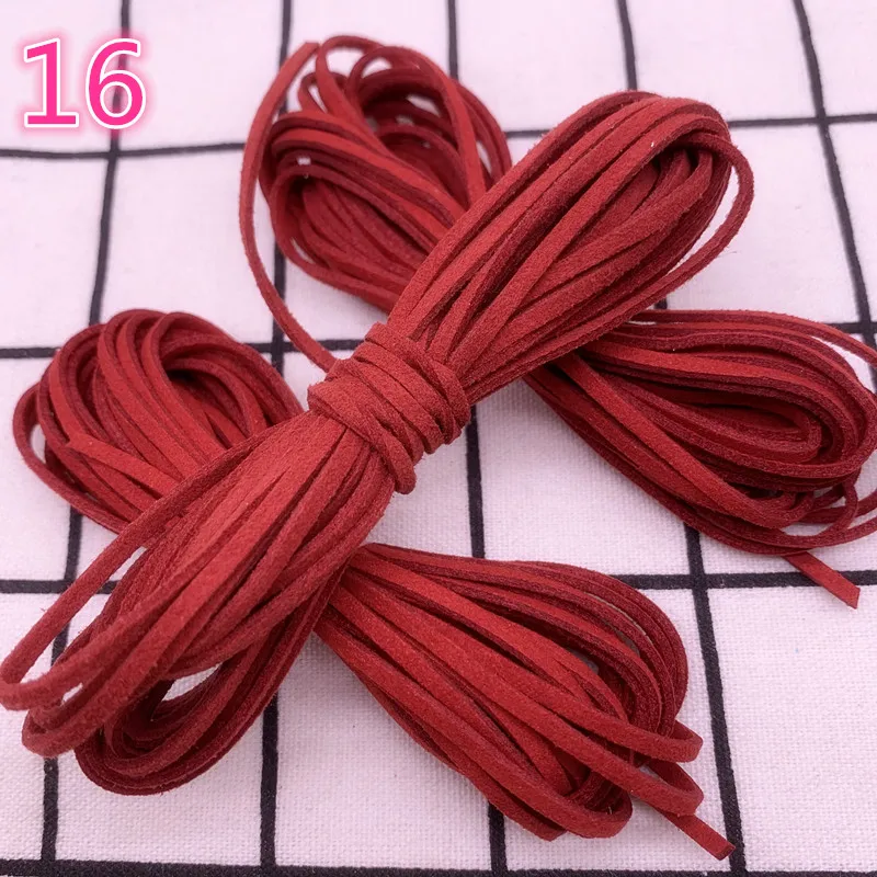 5 ярдов/3 мм из искусственной замши на плоской подошве плетеный шнур корейские