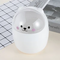 makeup brush beauty egg desktop ins cartoon cute bear storage bucket with flip top creative decoration cosmetic tools new