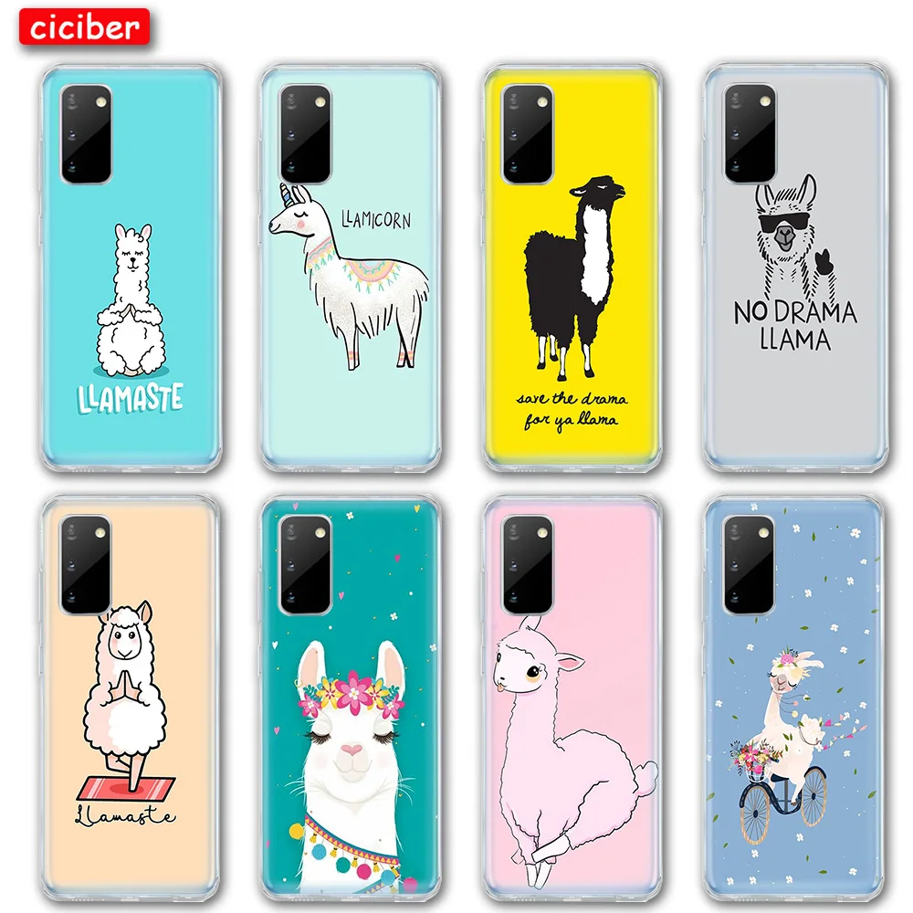 

Alpaca Sheep Case For Samsung Galaxy S21 S10 S9 S8 S20 Plus Ultra A50 A51 A71 A70 A72 A52 A21S NOTE 20 10 9 Plus Soft TPU Fundas