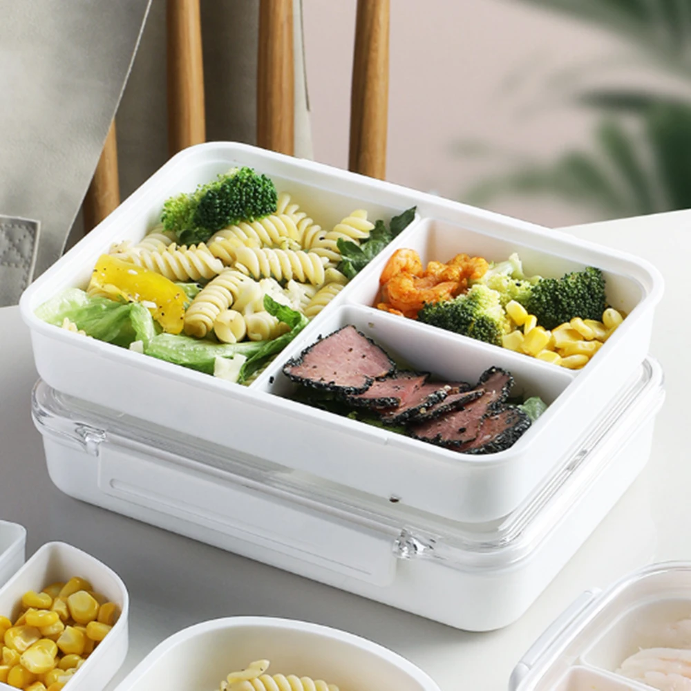 

Large Capacity Lunch Box With Compartment Microwavable Bento Take-Out Food Carrier Salad Container For Women Kids School Picnic