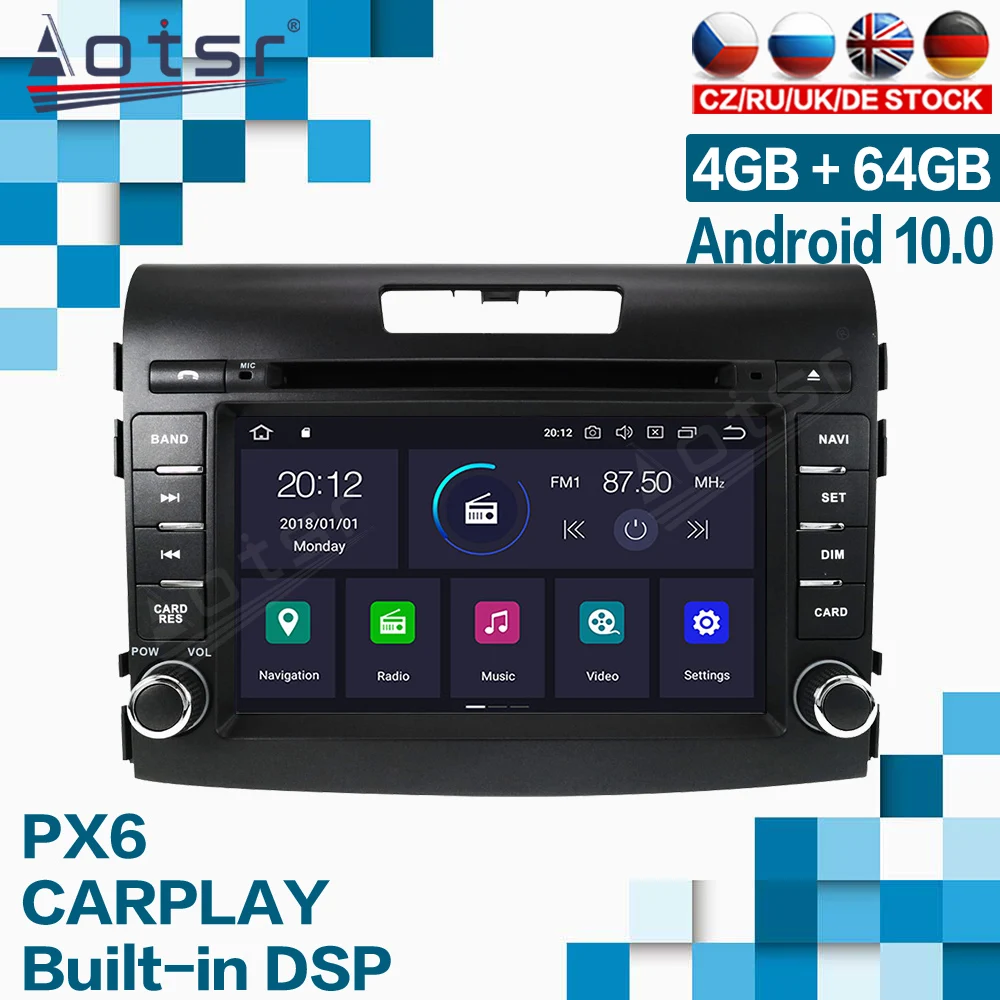 

Aostr Android Car Radio For Honda Civic 2012-2016 4GB+64GB With Car Multimedia Radio Player Auto Stereo GPS Navigation Head Unit