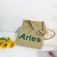 canvas tote bag women designer handbag 2021 girl shopper purse fashion casual green letter printing large capacity shoulder bags
