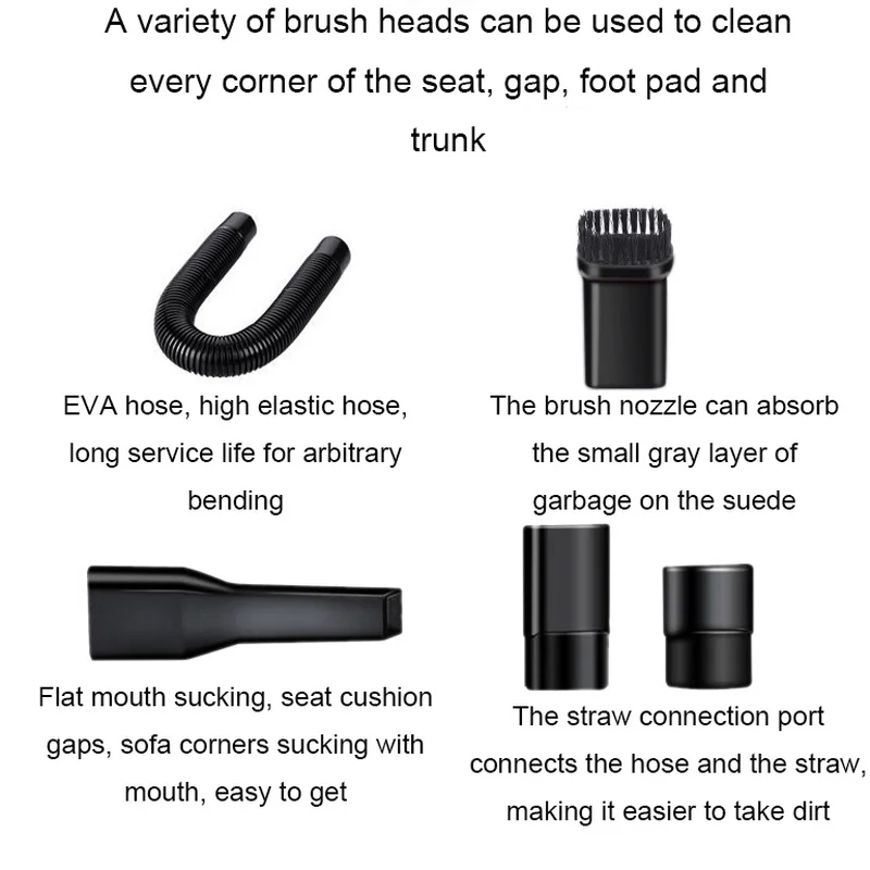 

120W Car Vacuum Cleaner 3600mbar High Suction Vacuum Cleaner Handheld 12V Mini Vacuum Cleaner For Car Wet And Dry Dual-use