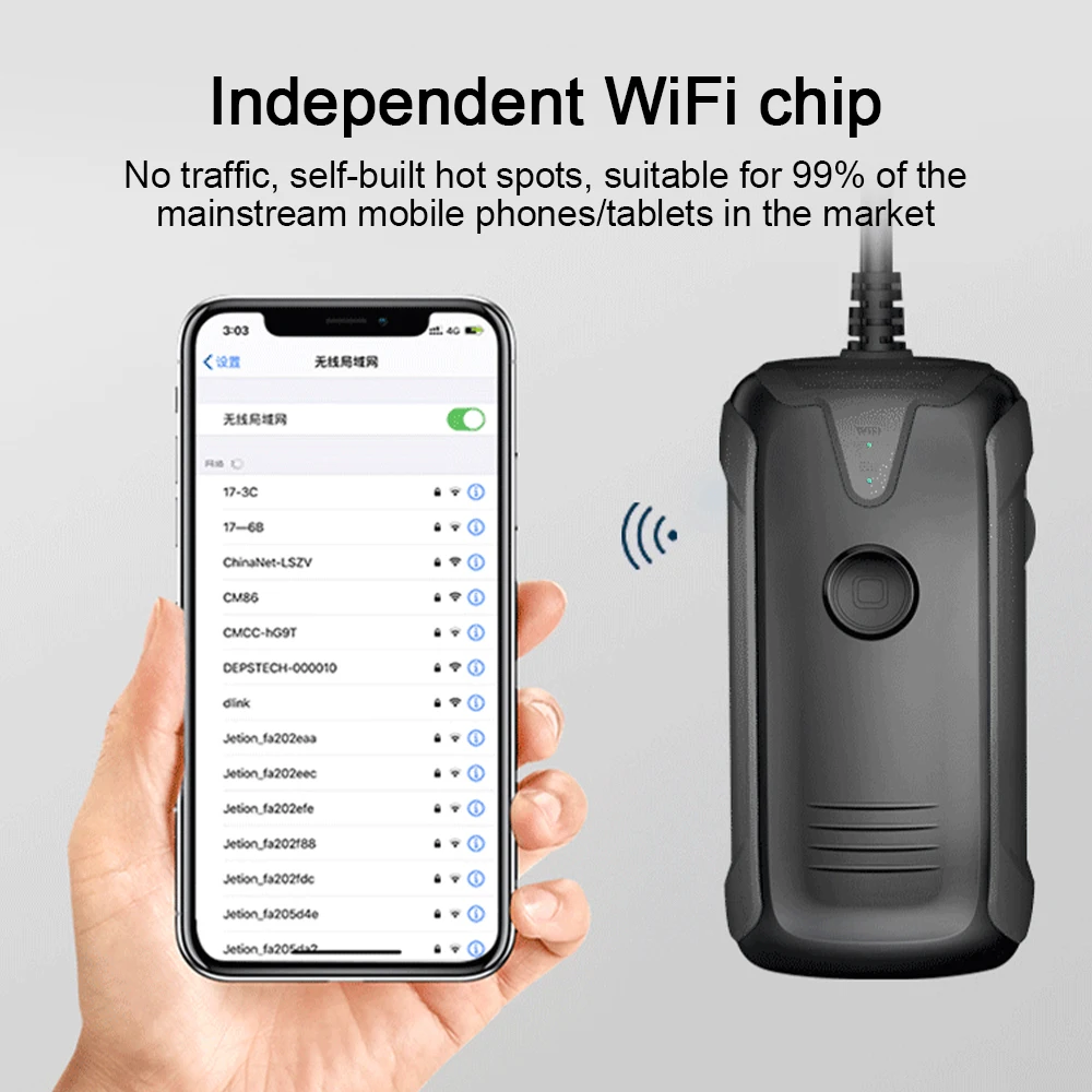 

Dual Lens Camera 8MM Wifi Inspection Endoscope HD 8Led Waterproof Borescope Voor for Android Iphone