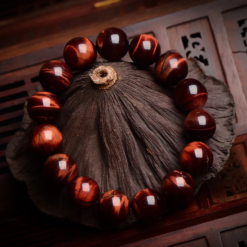 

Red Tiger Eye Seed Beads Bracelet on Hand New Trendy Natural Stone Bracelet for Women Gift Jewelry for Women 2022 Anime Pulseras