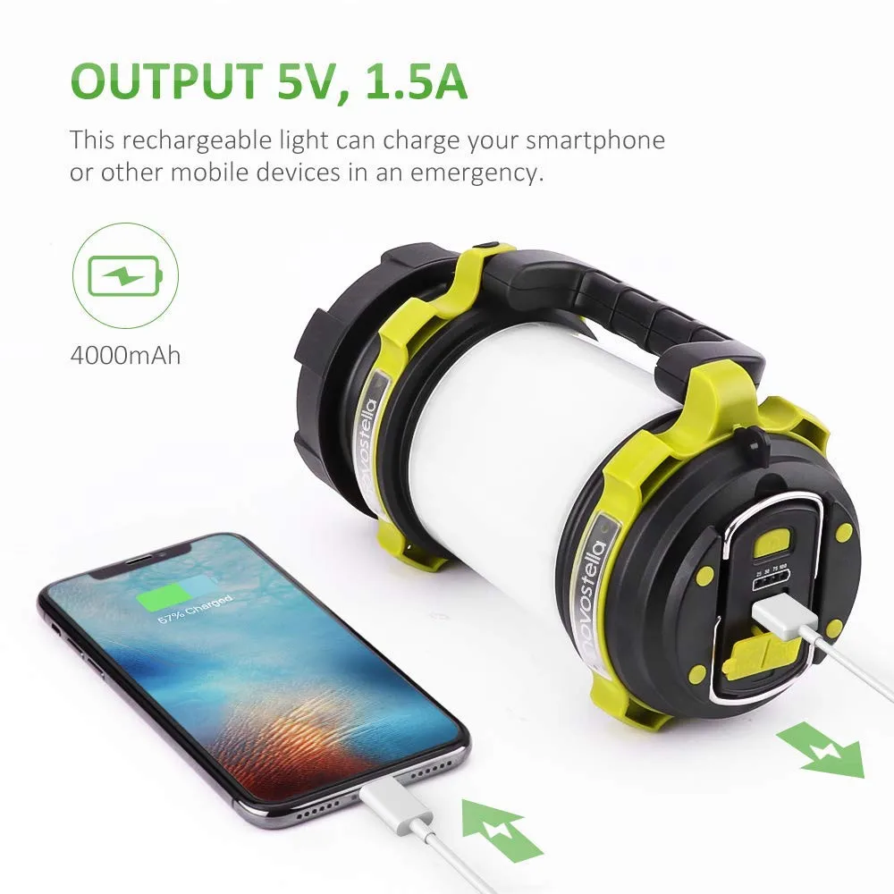 저렴한 캠프 램프 LED 캠핑 라이트 USB 충전식 손전등 밝기 조절 스포트라이트 작업 빛 방수 서치라이트 비상용 토치, 랜턴 피크닉 낚시 아웃도어