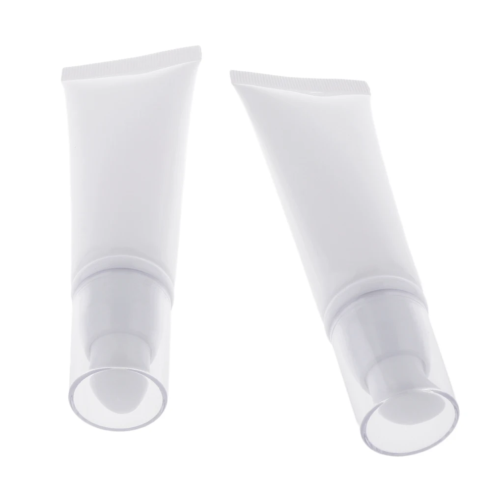 

2Pcs Refillable Empty Cosmetic Cream Travel Lotion Container Plastic Bottles