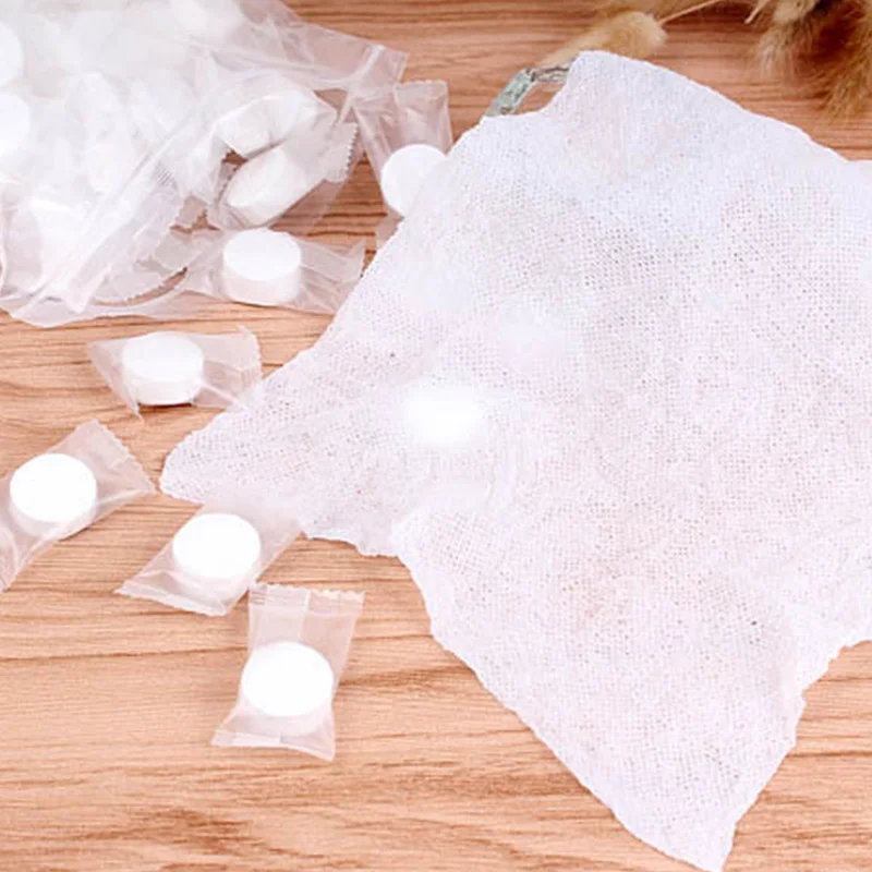

200 Pcs Compressed Towels Portable Disposable Compressed Cotton Coin Tissue Towel for Travel, Camping, Hiking