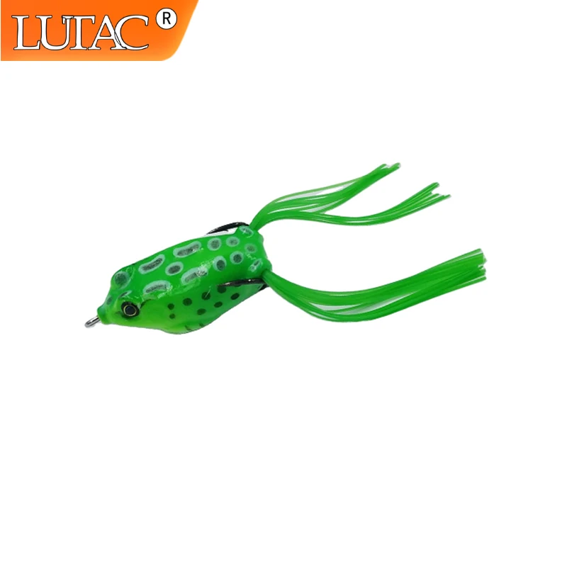 

Lutac 5pcs Frog Pesca Fishing Lures Wobblers 50mm 9g Swimbaits Rubber Skir