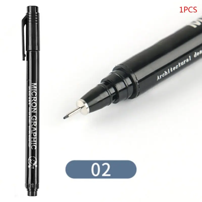 Черная ручка-микрон подводка для крючков эскиз Neelde маркеры рисования