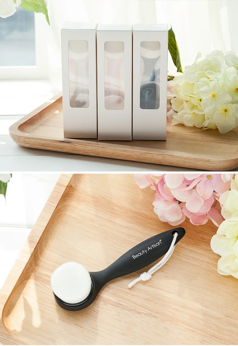 Щетка для мытья с длинной ручкой ручная Очищающая щетка мягкая волос черная