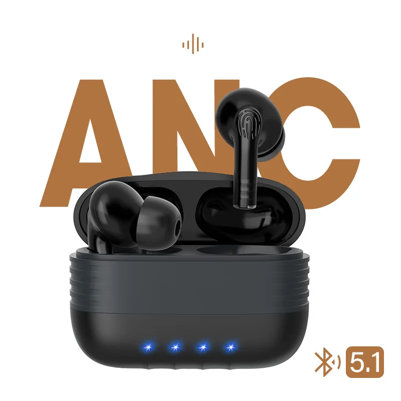 

ANC Earbuds 9D Stereo Wireless Headphones TWS 5.1 Earphone Active Noise Cancelling In Ear Hi-Fi Gaming ANC Headphone