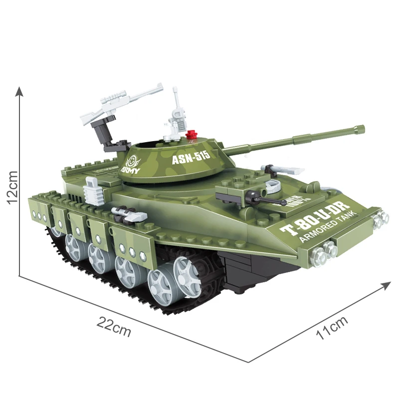 AUSINI конструктор городская модель военного танка игрушки для мальчиков