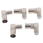 5 шт. RF коаксиальный соединитель 90 градусов угловой ТВ антенный кабель разъем РЧ коаксиальный кабель F Женский к телевизору кабель питания с штекерным гнездом для жен