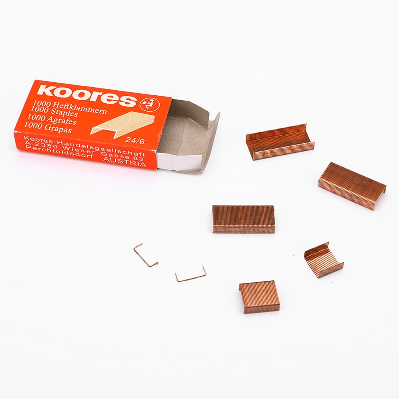 1000 шт./кор. 24/6 скобы для рабочего стола металлические офиса школьные