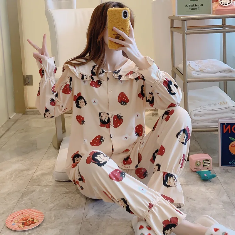 Женский пижамный комплект Рождественский для взрослых новый стиль осень 2019