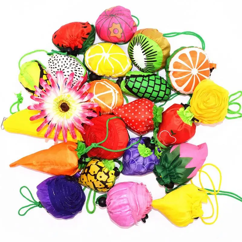 

1pc Shopping Tote Reusable Cartoon Fruit Printing Decorative Folding Merchandise Bag Shopping Tote Shopping Bag