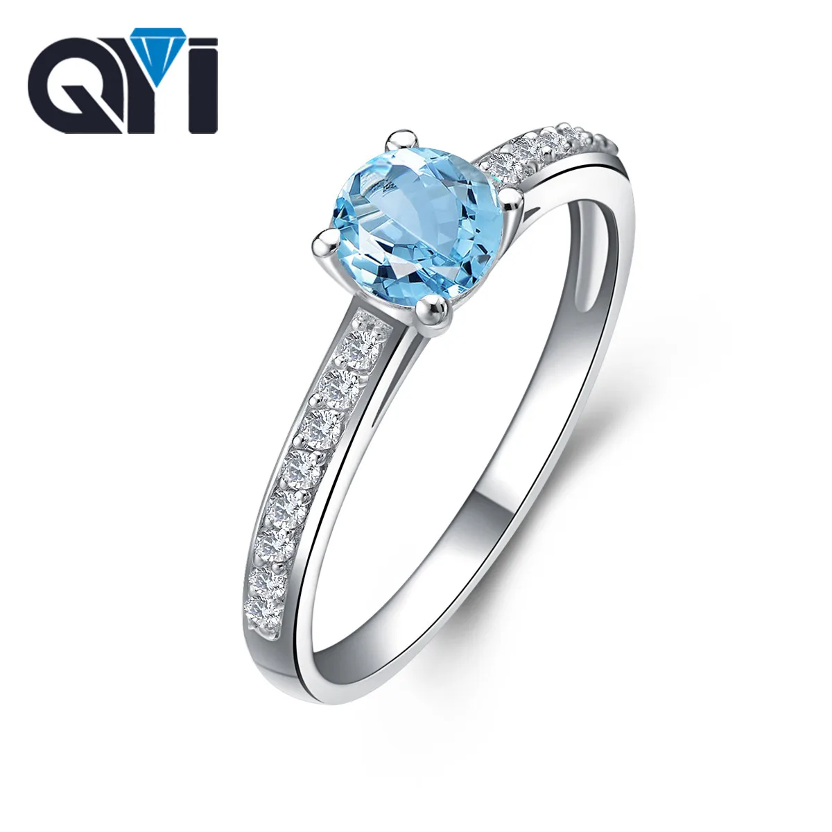 Женское кольцо с драгоценным камнем круглой огранки | Украшения и аксессуары