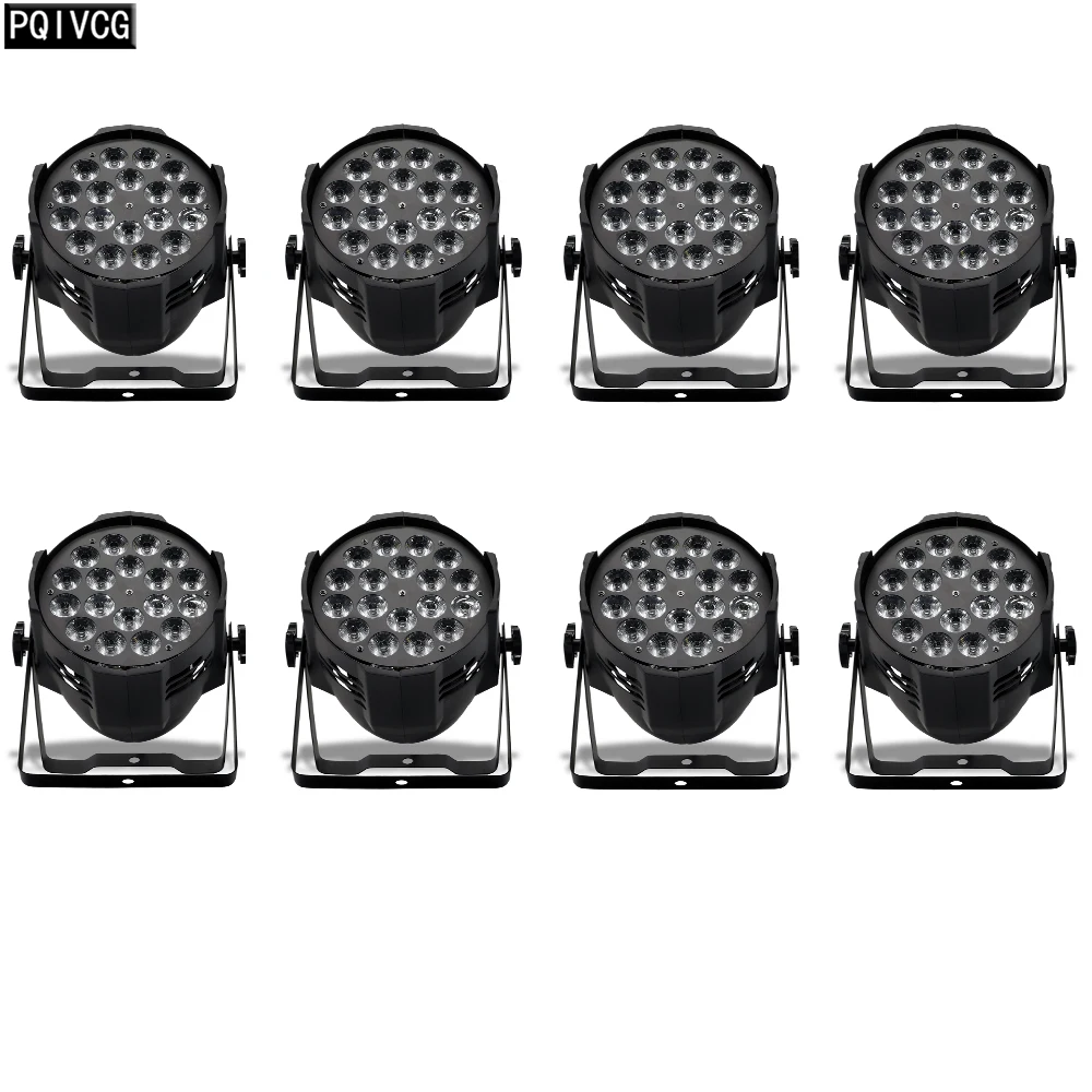 8 шт./18x18 Вт RGBWA УФ светодиодные прожекторы Par 4 в 1/6 1 литой алюминий DMX 512