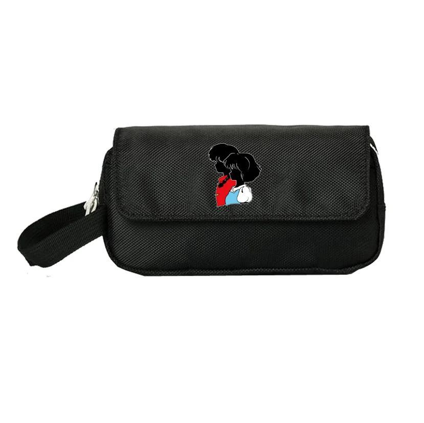 

anime Ranma Nibun-no-Ichi Pencill Case Women Cosmetic Cases Makeup Bag Child student Double pencill Bag Handbag gift