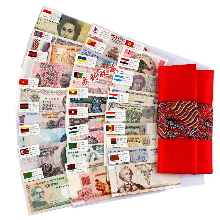 Случайный выбор 100 шт. заметок из 50 стран UNC оригинальная настоящая заметка с