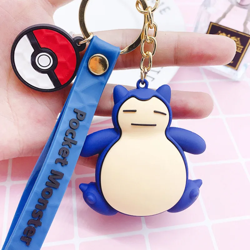 type 4 3D Аниме Фигурка Pokemon Go брелок милый Пикачу кольцо для ключей с игрушкой орнамент подвеска брелок для ключей детский брелок подарок - Цвет: type 4