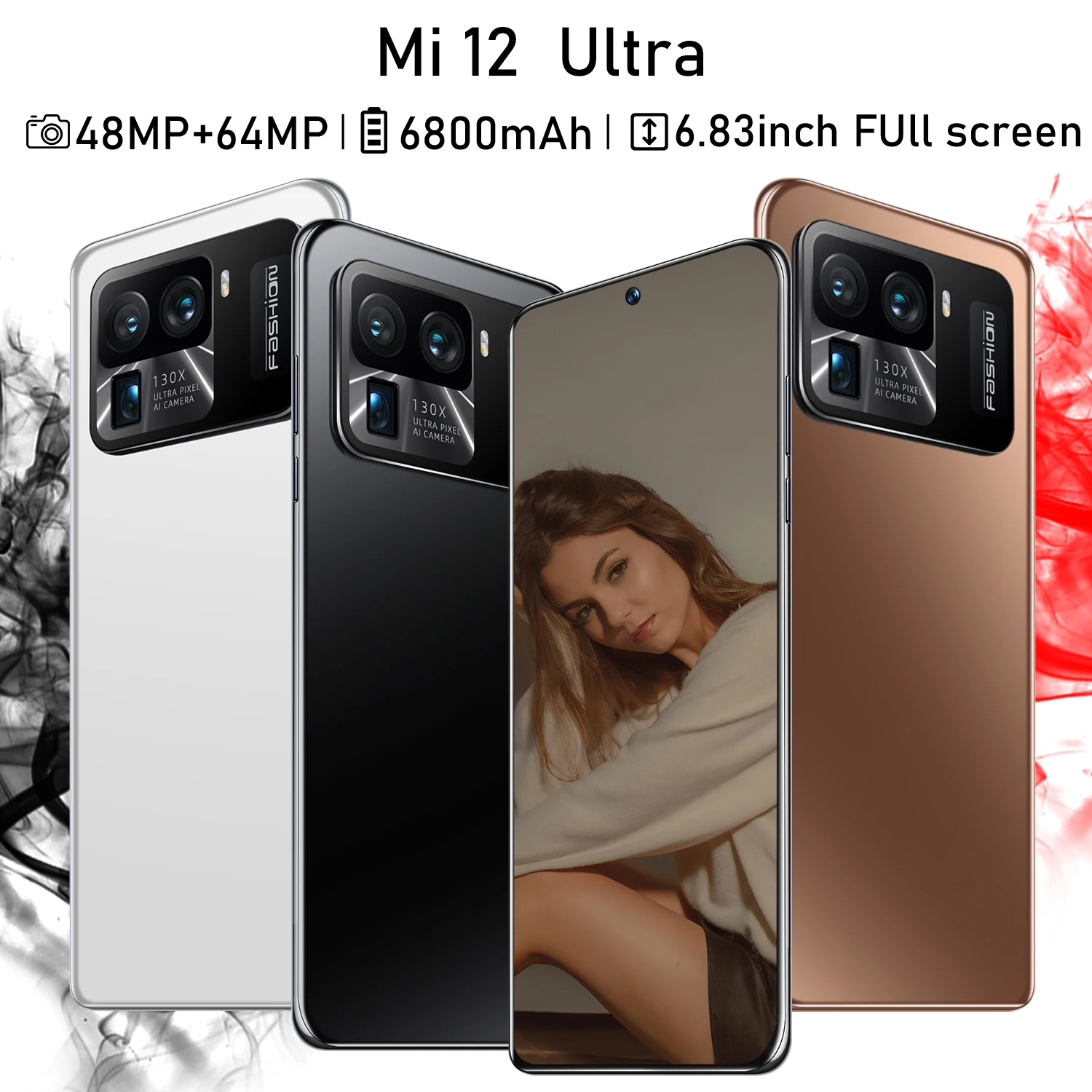 

Newest Global Version Mi 12 Ultra 5G Android Smartphone 6.83 inch 16GB+512GB Snapdragon 888 64MP Camera 6800mAh Unlock Cellphone